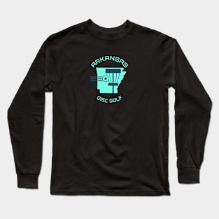 Arkansas Disc Golf - Shape Light Green Long Sleeve T-Shirt